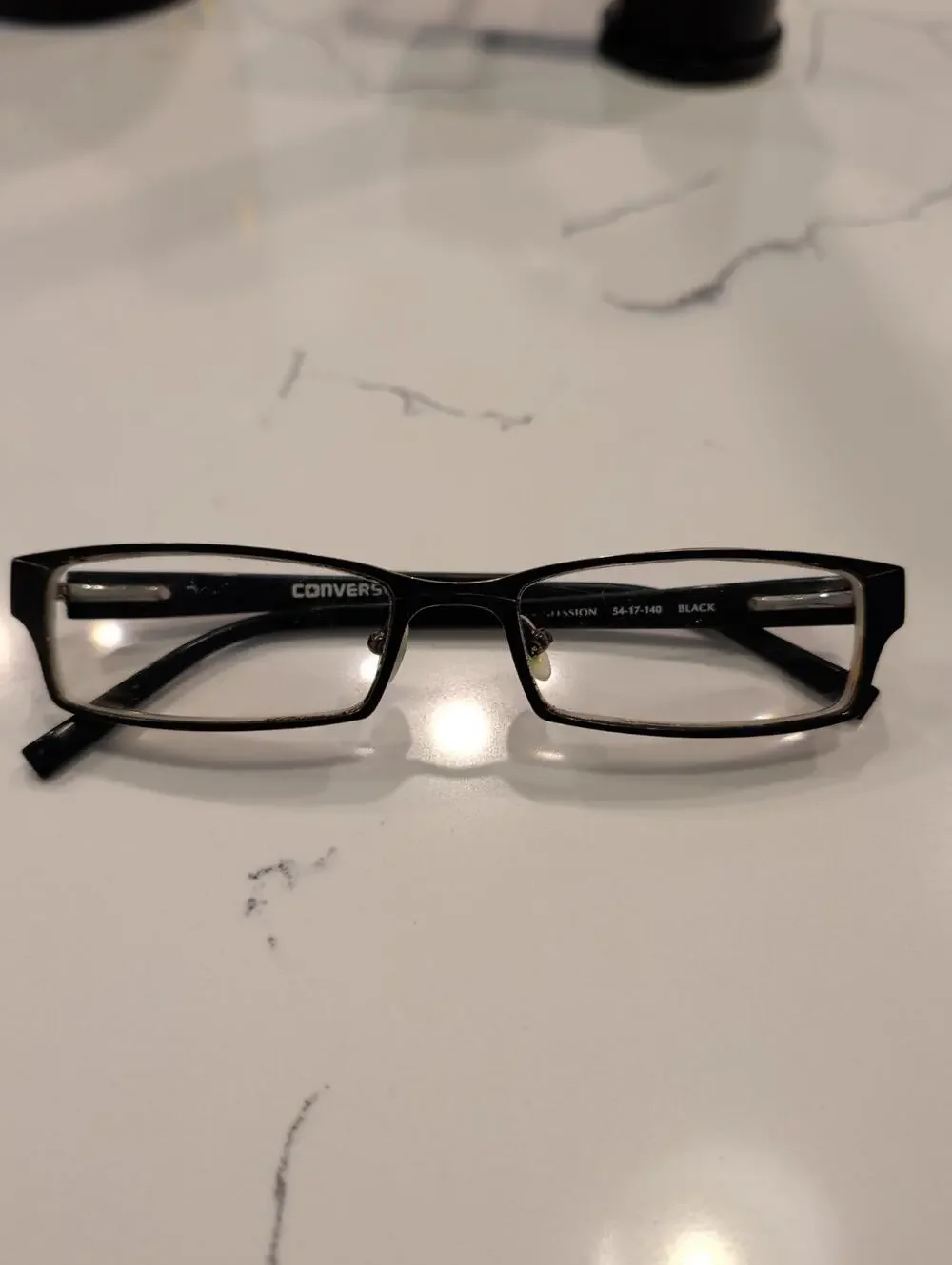 ✅Converse Random Black Eyeglasses Frames Rectangular Full Rim 52-18-135